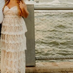 Endless Rose Cream Lace Detail Dress